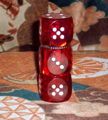 You won’t be playing any games with these red dice.